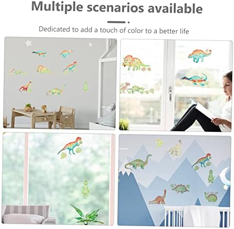 Toyvian Dinosaur Animal Wall Stick Cartoon Posters Ornament for Kids Starther Sticker for Kids Wall