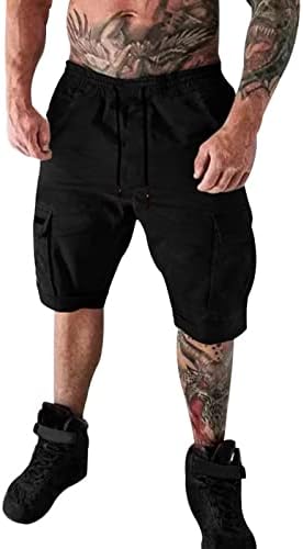 Calça de carga guobioziy para homens shorts de carga masculinos rápidos shorts táticos ao ar livre leves e secos com bolsos, acampamentos, shorts de pesca masculino