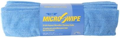 Ettore MicroSwipe 14 x14 Toalha de microfibra, pelúcia, absorvente extra 10 PK, azul, pé