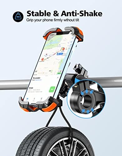 Zewdov Bike Phone Mount 360 ° Rotativo, [Lock Seguro] Portador de telefone de bicicleta para guidão, MONTAGEM