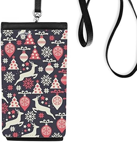 Deer Mas Tree Gift Art Deco Presente Fashion Telefone Polsa de carteira pendurada bolsa móvel