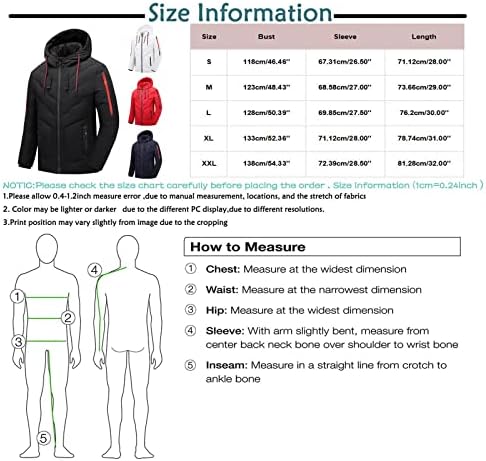 Jaquetas para homens para homens de inverno masculino de algodão acolchoado de algodão casual jaqueta
