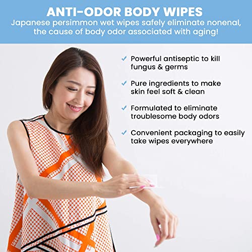 Mirai Clínico - Limpos de desodorantes refrescantes - lenços corporais de purificação e desodorização anti
