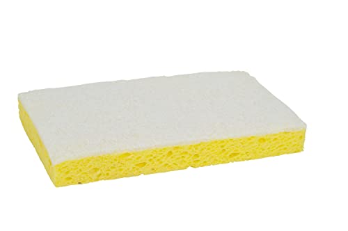 3m Scotch-Brite Light Duty Scrubing Sponge 63, 6,1 em x 3,6 em x 0,7 pol. 20/caso, amarelo/branco