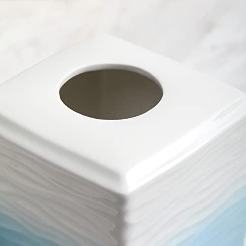Acessórios para o banheiro do Motifeur - Suporte de tecido cerâmico, caixa de capa de lenço de lapidação decorativa