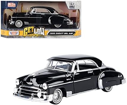 1950 Chevy Bel Air Lowrider Black Get Série Baixa 1/24 Modelo Diecast Model Car por Motormax 79026