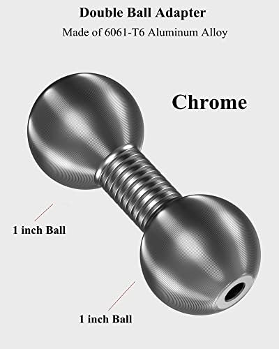 Bola de liga de alumínio Brcovan 1 '' para 1 '' Adaptador de bola compatível com o braço de soquete duplo do tamanho