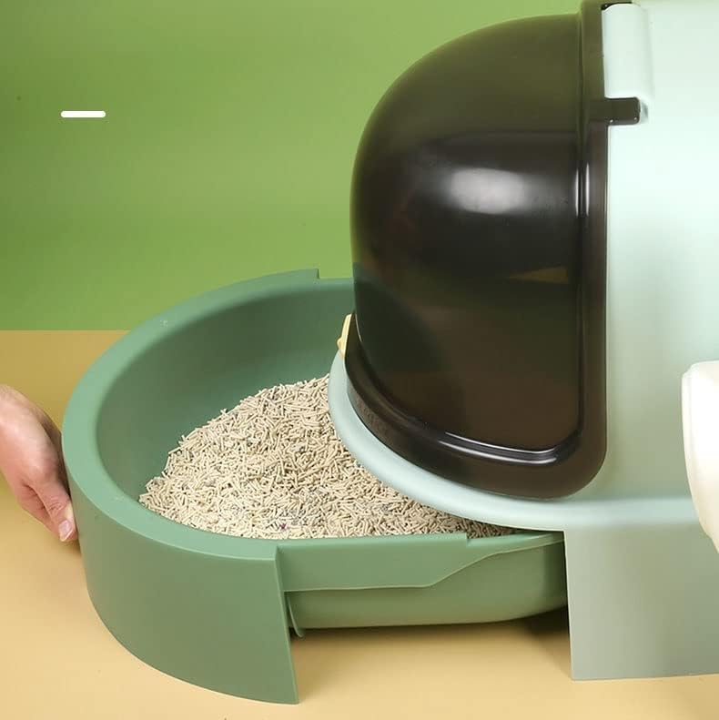 Caixa de areia XLAIQ Anti-Slash com areia Completa semi-fechada gatos de grande tamanho Banheiro
