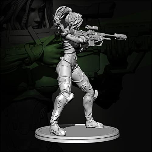 1/24 Modelo de soldado de resina Modelo de ficção científica Kit em miniatura feminina // 5fp9-8