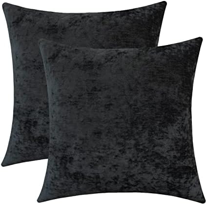 Jeneoo Cinzento escuro Capas de travesseiro decorativo CHENILLE MOLO CHENILLE CONFELY SOLID SOLO