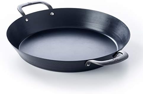 BK Black Steel Lancy Seconed Steel Paella Pan, 15