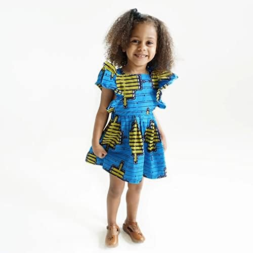 Vestido de suéter crianças garotas 1-6y princesa sem costas para crianças africanas vestidos