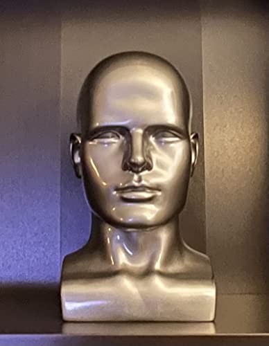 SI FI PVC PVC Silver Cinza Manequim Mannequin Cabeça Exibição da cabeça da cabeça de peruca Modelo