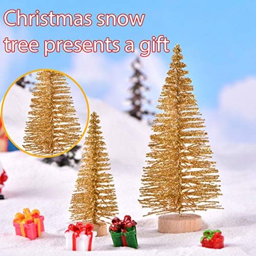 8X2G2L Simulação Planta Christmas Snow Tree Table Landscaping PVC Decoration Presente