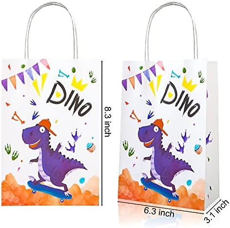Umoni Dinosaur Party Treat Bags Decoração Dino tema Party Candy Goody Bags com alças para a festa