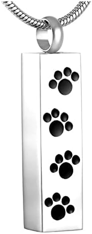 Niviora zlxl711 pingentes de urna de estimação personalizados para cinzas de aço inoxidável impressão de cremação de cremação para cremação para cachorro gato bfbld