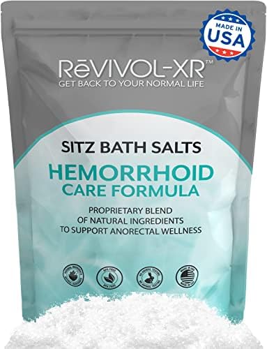 Sitz Bath Sais para imersão de hemorróidas, 20 ingredientes calmantes orgânicos e naturais. EUA feito.