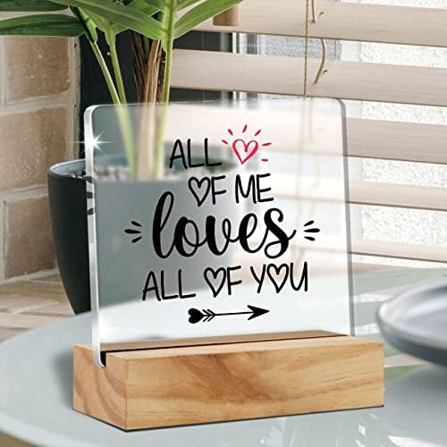 Decoração de mesa de amor do Dia dos Namorados, todos eu adoram todos vocês, letreiro decorativo de mesa de acrílico