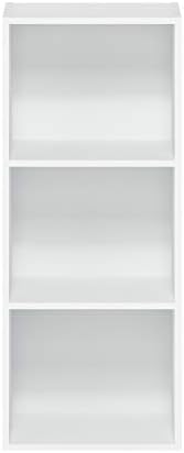 Furinno Luder Bookcase / livro / armazenamento, 3 camadas, branco