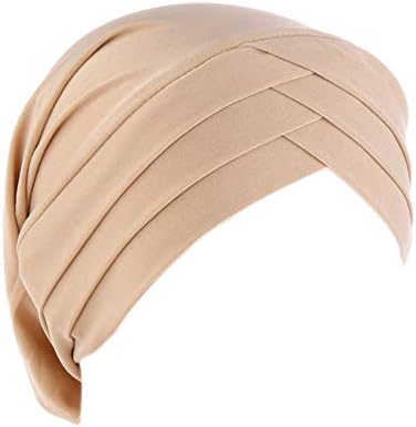 Fxhixiy Hijab Chemo Cancer Geipos Turbans Hats Cap tampa de cabelos Twisted Headwrap Helterwear para mulheres