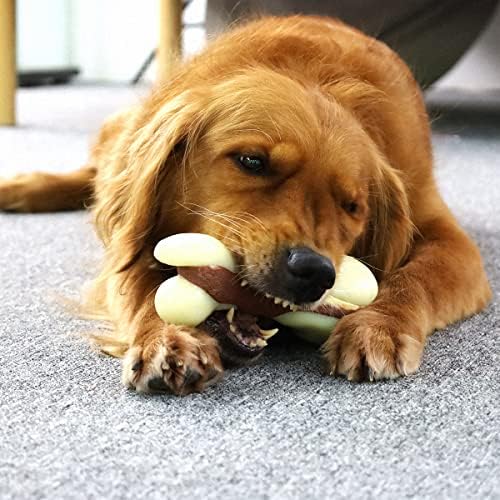 Tikaton Dog Chew Toys para mastigadores agressivos, sabor de carne bovina de cachorro durável