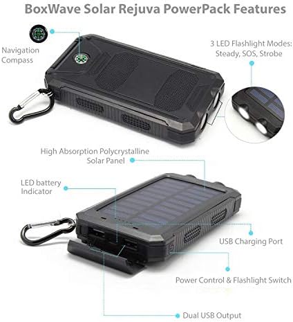Banco de energia de ondas de caixa compatível com Motorola G62 - Solar Rejuva Powerpack, Banco de