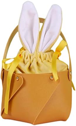 Meriglare Bolas de coelhinha de Páscoa, orelhas de coelho Design de sacos de supermercado com alças sacolas de bunny de coelho para abastecimento de festas de chá de bebê