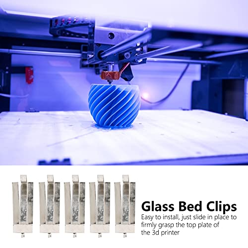Fafeicy 10pcs Plataforma de vidro de cama quente clipes, acessórios de impressora 3D de grampo de aço inoxidável,