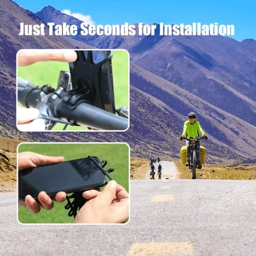 NEWPPON Bike & Motorcycle Phone Mount: UNIVER ANTERMULADOR DO TOPLO DE CELONHO DE SILICONE - Ajustável