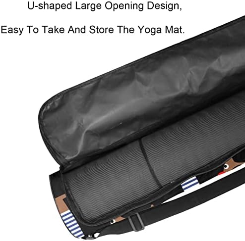 Francês Parisiense Dachshund Bulldog Yoga Mat Bags Full-Zip Yoga Carry Bag para homens, Exercício de