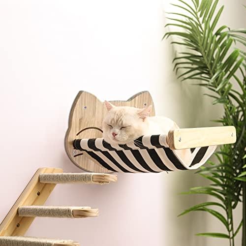 Facos fofos de gato hammock mobiliário de gato montado em parede prateleiras e poleiros para