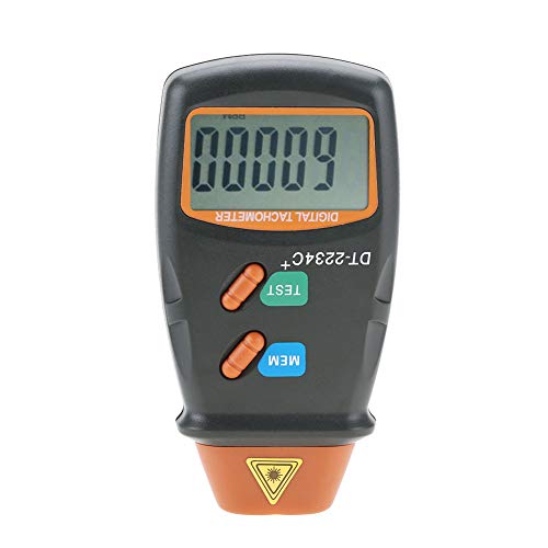 Tacômetro digital Tacômetro LCD Laser com faixa de automóvel 2.5rpm - 99.999rpm Tach, Mini RPM Tester Meter