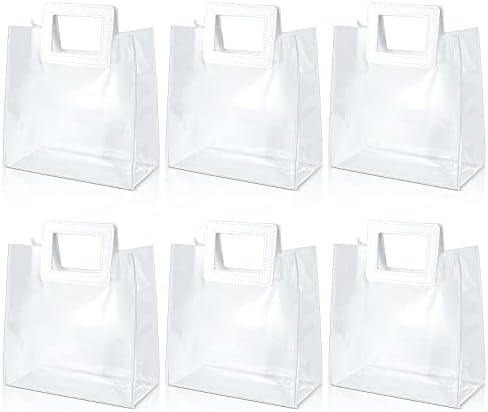 Seazoon Clear Presente Sacos com alças, 4 PCs Bolsa de presente reutilizável Sacos de favor de