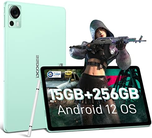 Doogee T20 Tablet 2023, 2k 10,4 polegadas Android 12 comprimidos, Octa-core 15 GB RAM ＆ 256 GB ROM, 2,4g/5g Wi-Fi, 18W PD 8300mAh Bateria, câmera de 8+16MP, Câmera de áudio Hi-Res ＆ Tüv Rheinland