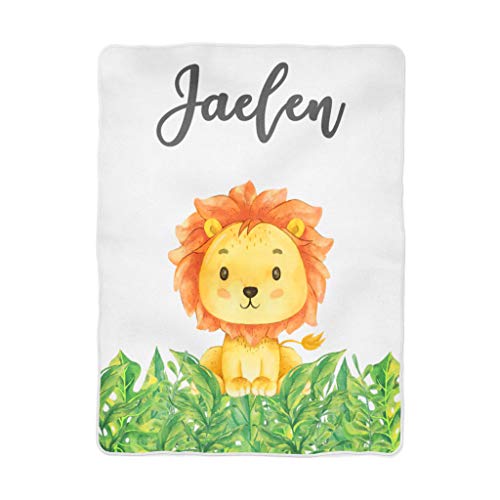 Cobertor de leão Personalizado Baby Blain Boy Nome do bebê cobertor bebê nome menino cobertor