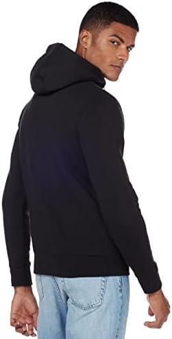 Tommy Hilfiger Men's Fleece Alinhado com capuz preto
