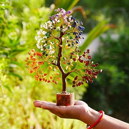 Chakra Tree of Life - Árvore de cristal para energia positiva - sete árvore de chakra - 7 árvore de chakra, árvore