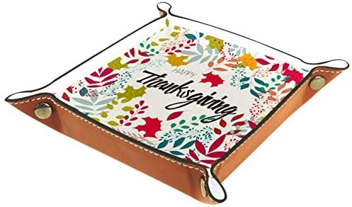 Lyetny Feliz Dia de Ação de Graças Organizador Floral Organizador Caixa de armazenamento Caixa de cabeceira Caddy