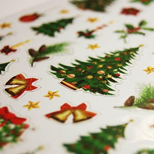Adesivos de árvore de Natal Global Gift - Glitter