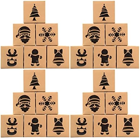24pcs Caixas de biscoitos caixas de armazenamento de Natal Caixas de embalagem decoração de casa para festa de celebração