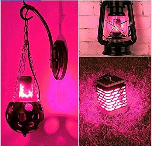 Melhor comprar lâmpadas de chama Indigo de 6pack E12 - 7w 420lm- Luz de chama LED com emulação de efeito prisioneiro - luzes externas e decoração interna - luz cor de cor rosa original