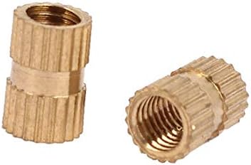 X-dree m5 x 10 mm x 6,3 mm de bronze inserção redonda de bronze com brass 500pcs (m5 x 10 mm x