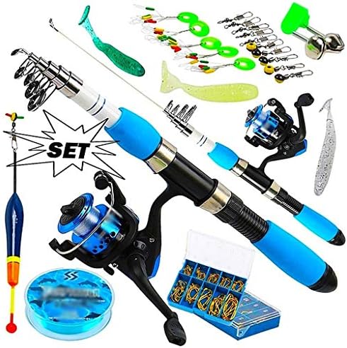 Haste de pesca Moumi kits completos com haste de pesca telescópica e iscas de bobina giratória