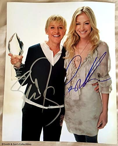 Ellen DeGeneres e Portia de Rossi autografado brilho 8x10 Photo COA #DR85642