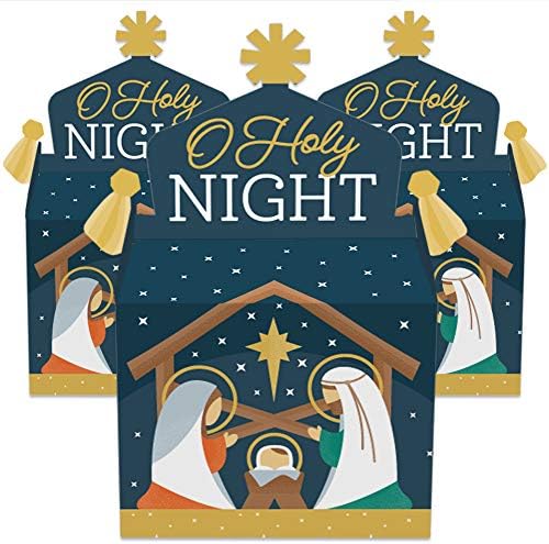 Big Dot of Happiness Holy Nativity - Tratar a caixa de caixa favorita - cena de manjedoura Goodie Goodie Caixas