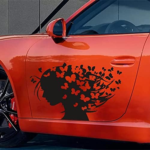 Butterfly Girl Graphics Car Setes de corpo automático do carro Diy Vinil Borboletas padrão Decalque de