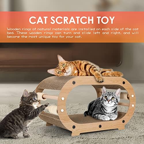 Cama grande de arranhões de gatos - papelão de gato de gato, papel reciclado Gato Scratchers para gatos internos