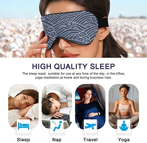 Máscara de olho do sono unissex tsunami-big-ondas-cultura noturna máscara de dormir confortável