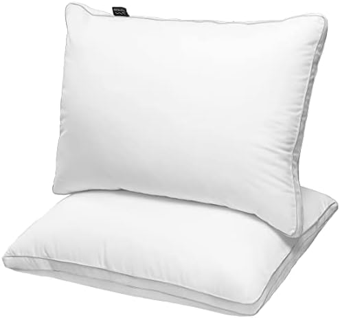 Almofadas de cama Jicuse Conjunto de tamanho padrão de 2, Almofadas padrão de qualidade do hotel 2 pacote