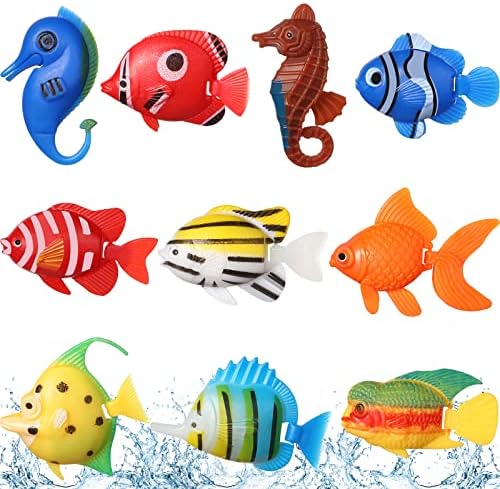 10 peças peixes artificiais decorações flutuantes para peixes de peixe peixe de plástico minúsculo peixe falso movimentando aquário flutuante ornamento bolhas acessórios de tubo